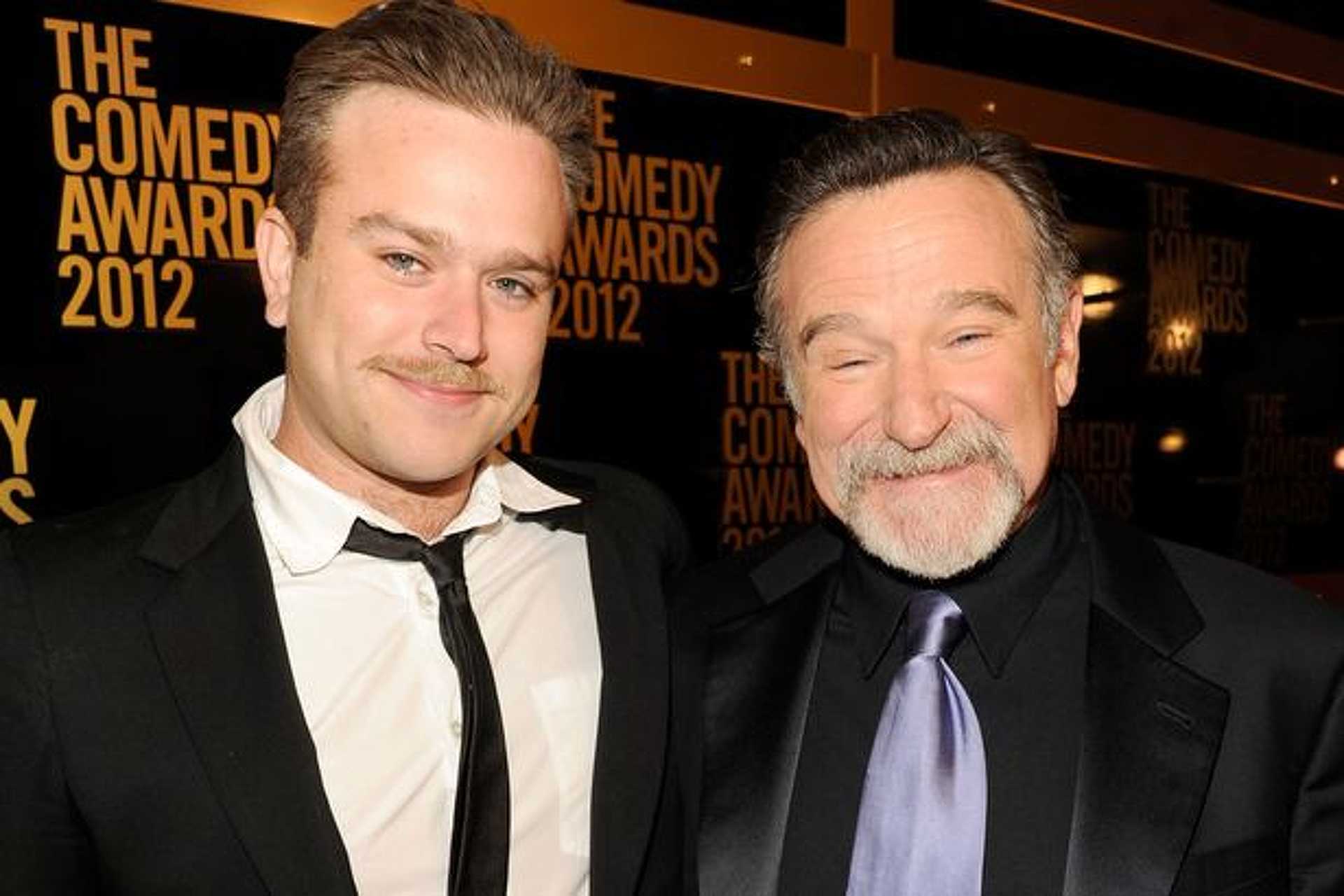 Robin Williams és fia, Zak 2012-ben
