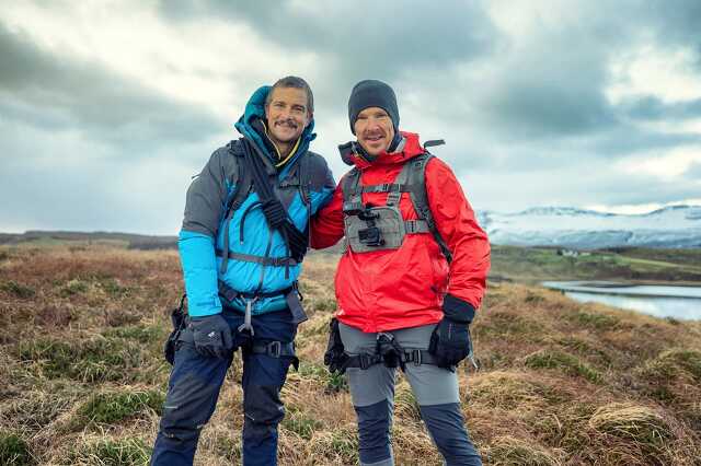Bear Grylls és Benedict Cumberbatch