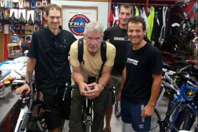 Harrison Ford egy pesti bicikliboltban