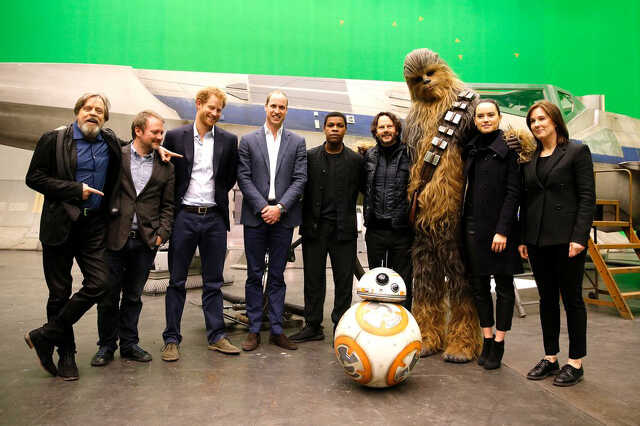 Harry és Vilmos herceg a Star Wars szereplőivel