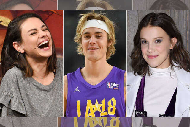 Mila Kunis, Justin Bieber, Millie Bobby Brown