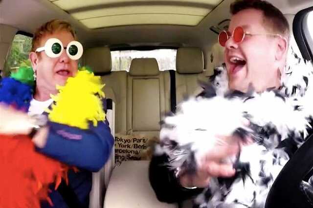 Elton John és James Corden