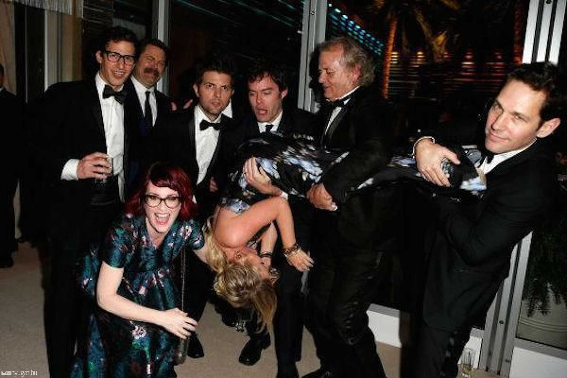Andy Samberg, Adam Scott, Bill Murray, Paul Rudd, Amy Poehler, Megan Mullally és az ő férje, Nick Offerman