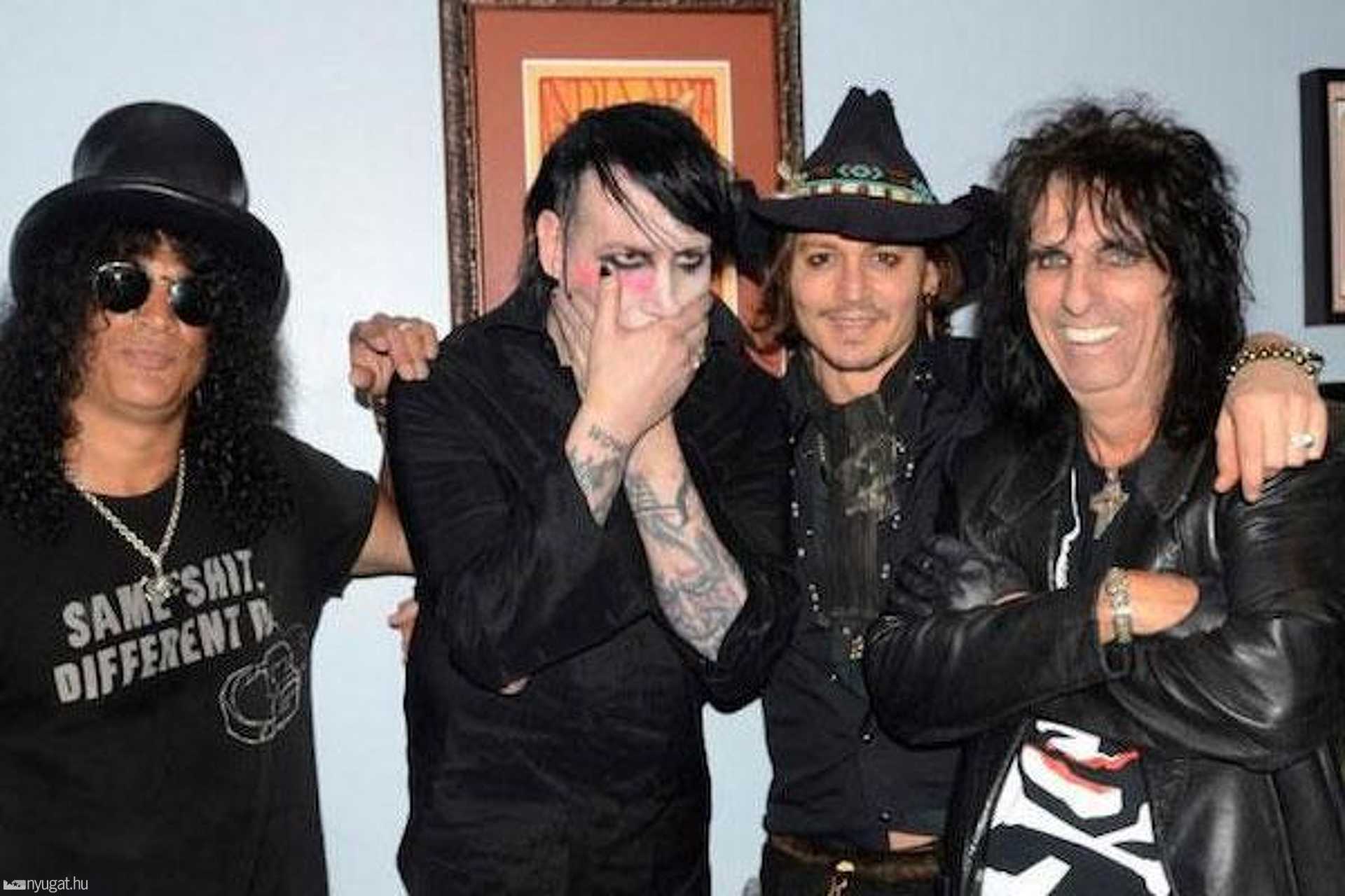 Slash, Marilyn Manson, Johnny Depp és Alice Cooper