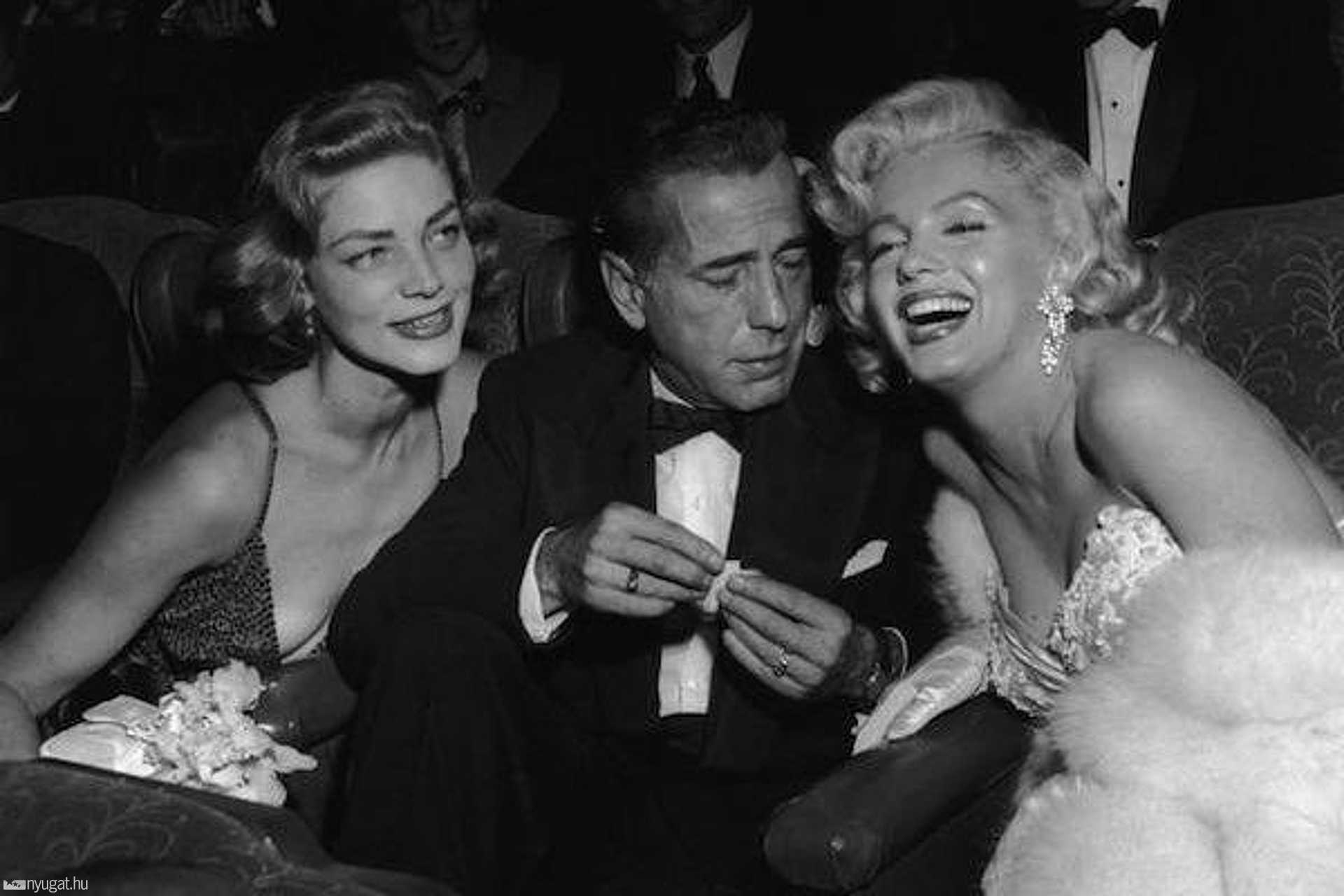 Lauren Bacall, Marilyn Monroe, és Humphrey Bogart