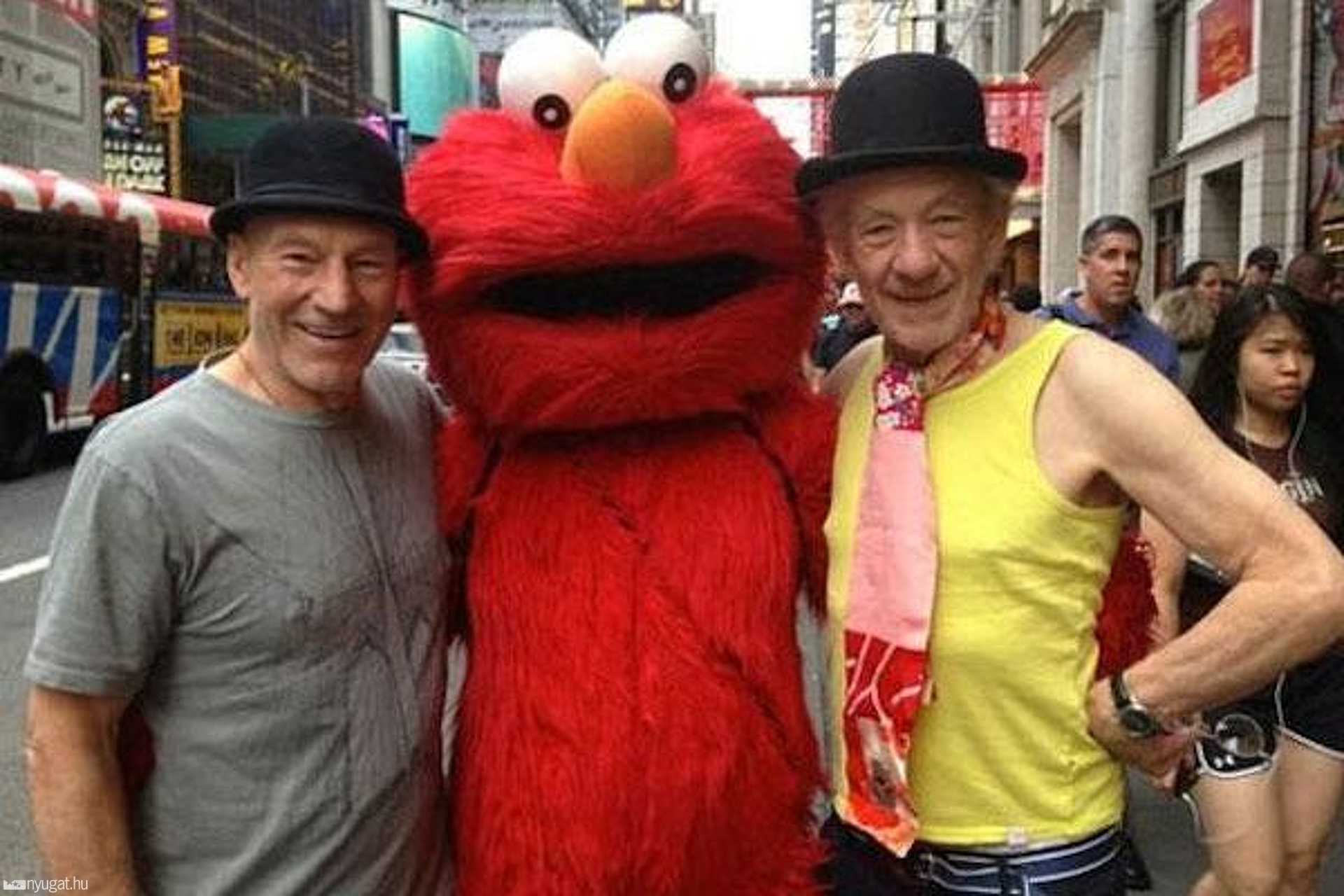 Sir Patrick Stewart Elmo és Sir Ian McKellen